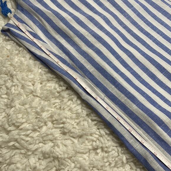 Blue and White Strapless Wide Leg Two Piece Set J15 - Picture 13 of 16